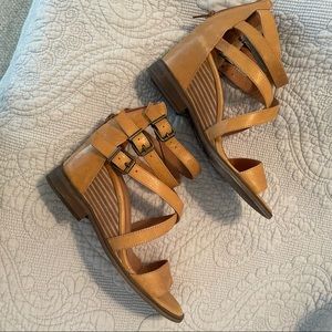 Chocolate Blu Stappy Wedges